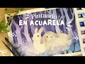 Cómo pinto en acuarelas 🎨 | Acuarela en negativo - pinta conmigo ❤️