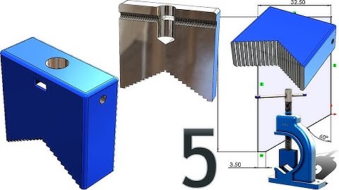 5-Project 45| One-Sided Pipe Vise (Open Type) | SolidWorks Tutorial: movable jaw