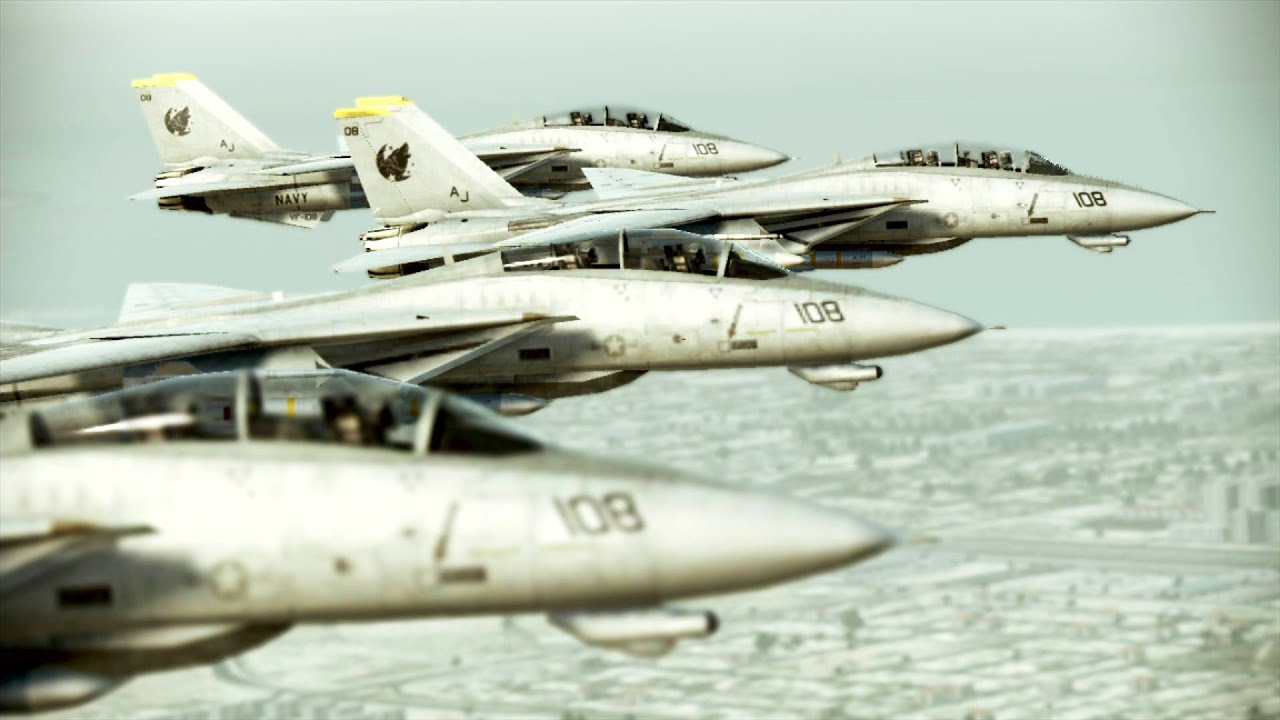 Ace Combat Assault Horizon Mission 6 Power Play F-14D Tomcat - YouTube