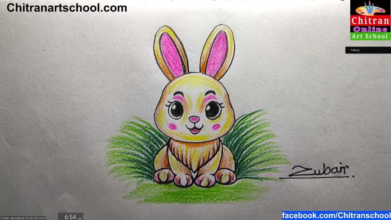 Cute Bunny Drawing Tutorial for Kids 🐇 | Join Our January 2025 Online ...