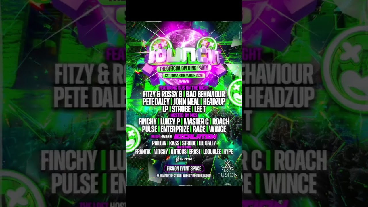 HEADZUP BOUNCIN & ESCALATION @ FUSION OPENING PARTY BURNLEY 28th March Promo Mix
