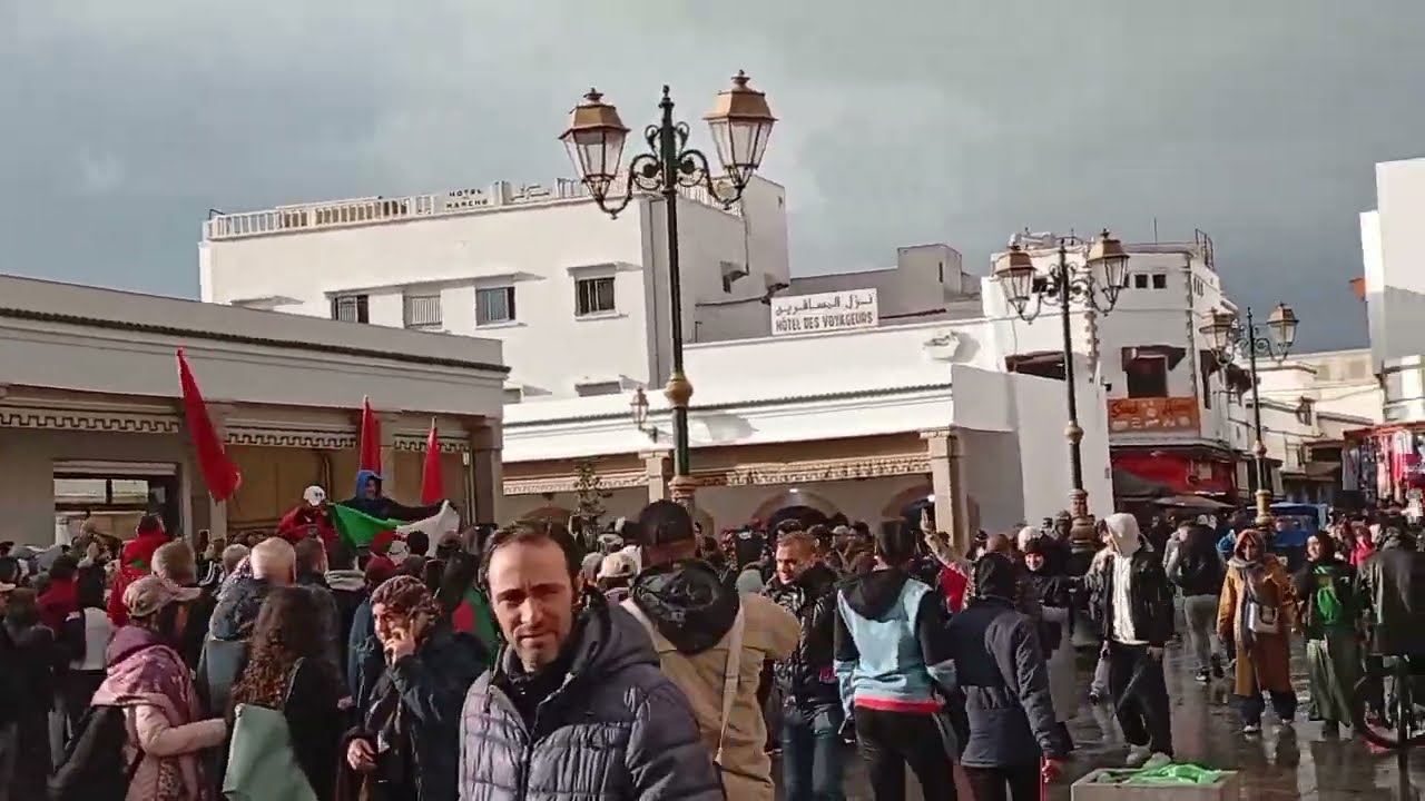 عاجل 🇲🇦ومباشر انبهار الجماهير الجزائريه والتونسيه بالعاصمه الرباط والمنتخب المصري ⚽