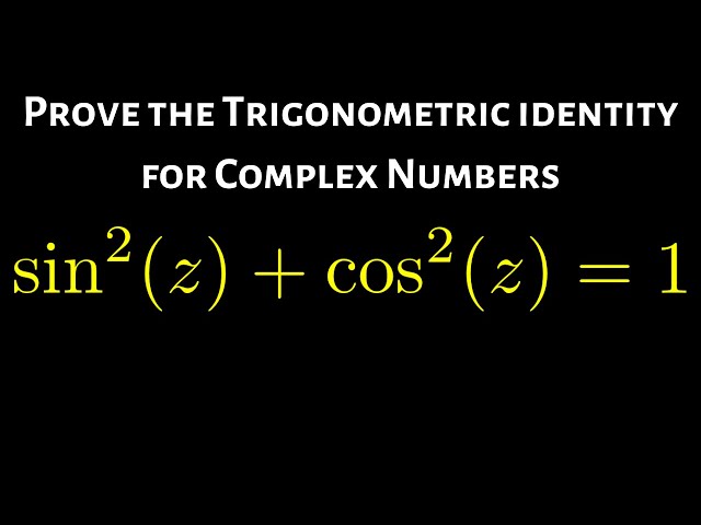 【 専用 】 COS / Theory 2点 Complex Variables Trigonometric Identity Proof sin^2(z) +