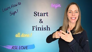 How to Sign - START - FINISH - Sign Language - ASL