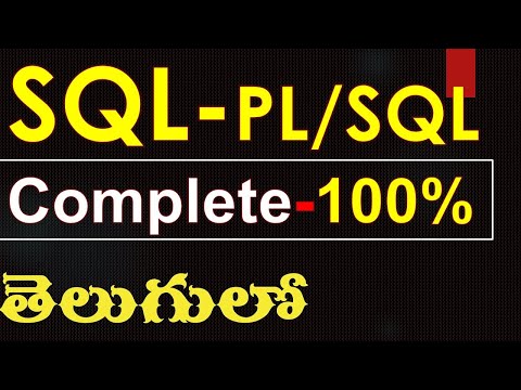 SQL commands and PL/SQL programs complete in telugu - Oracle SQL-PL/SQL in telugu