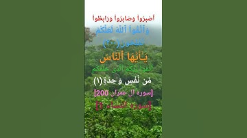 شیخ محمد اللیثی رحمت الله سوره آل عمران آیه ۲۰۰وسوره النسا آیه ۱