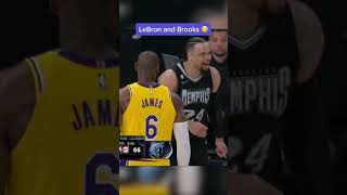 Famous LeBron and Dillon Brooks had some words for each other 🍿 | #shorts Profile