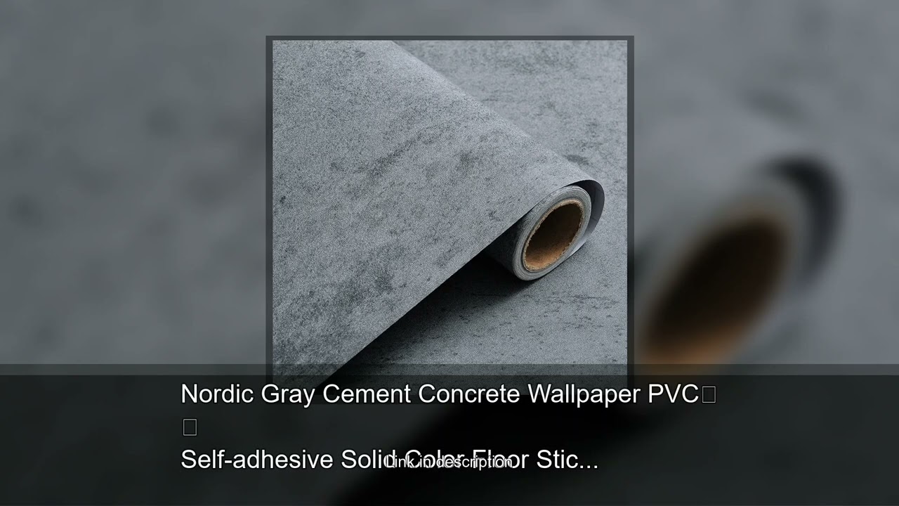 Nordic Gray Cement Concrete Wallpaper PVC Self-adhesive Solid Color Floor Sticker Industrial St