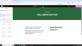How to Make Elementor Button Full Width