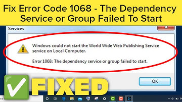 Fix Windows Error Code 1068 on Windows 10/8/7 || The Dependency Service or Group Failed To Start