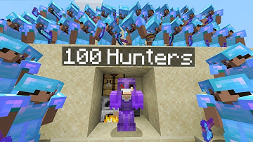Minecraft Manhunt but with 100 Diamond Hunters...