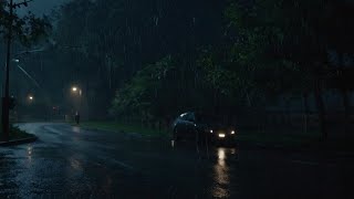 Night Rain With Slow Thunder Pulses — ASMR Relaxation Sounds for Deep Rest