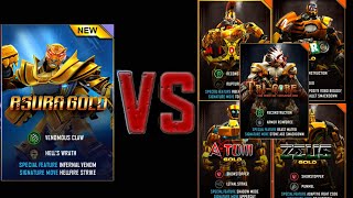 Asura Gold (new robot) VS WRB GOLD|real steel WRB