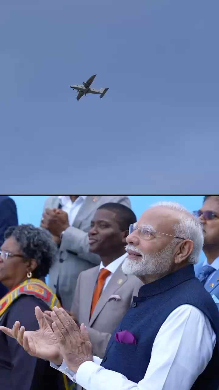 PM Modi, CARICOM leaders watch flypast by Dornier aircraft gifted to Guyana by India
