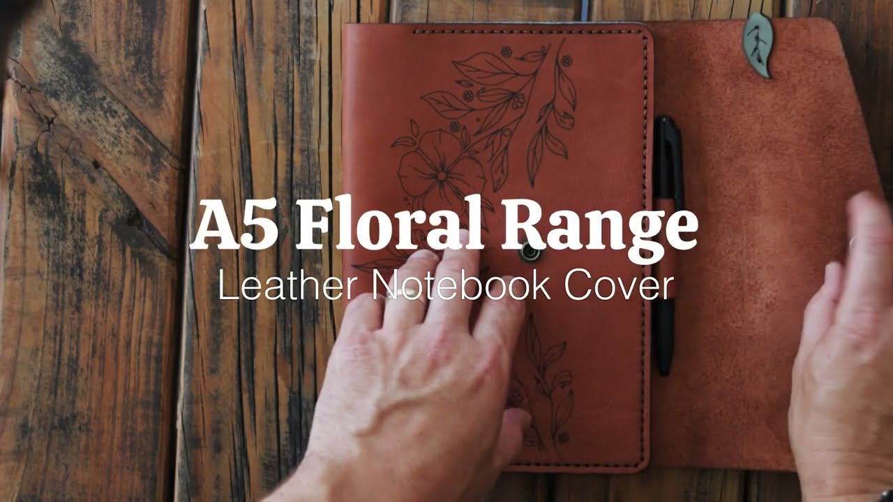 Floral Range - A5 - Leather Notebook Cover
