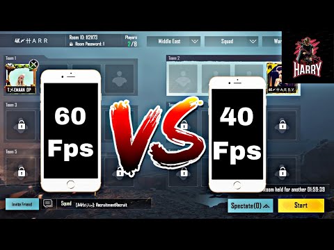 Iphone7 40fps | vs | Android 60fps | 1v1 friendly room | then what happend🔥 | Harry Plays