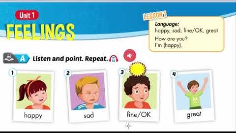 Tieng Anh 2- Unit 1. lesson 1. A. Feelings