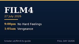 Film4 Movies Tonight Monday 27 July 2026, Full Day TV Guide