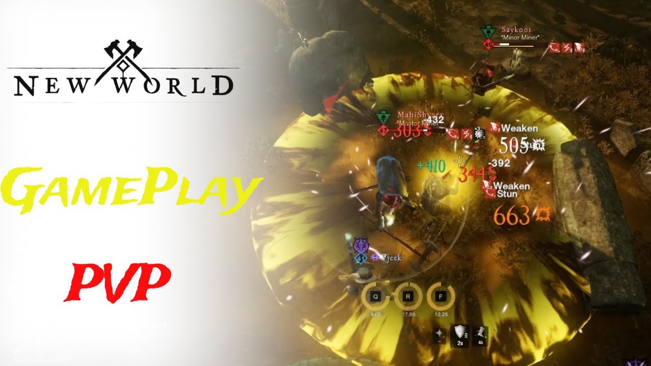 New world gameplay pvp 1vX 2vX (Hatchet&Warhammer) Close beta test