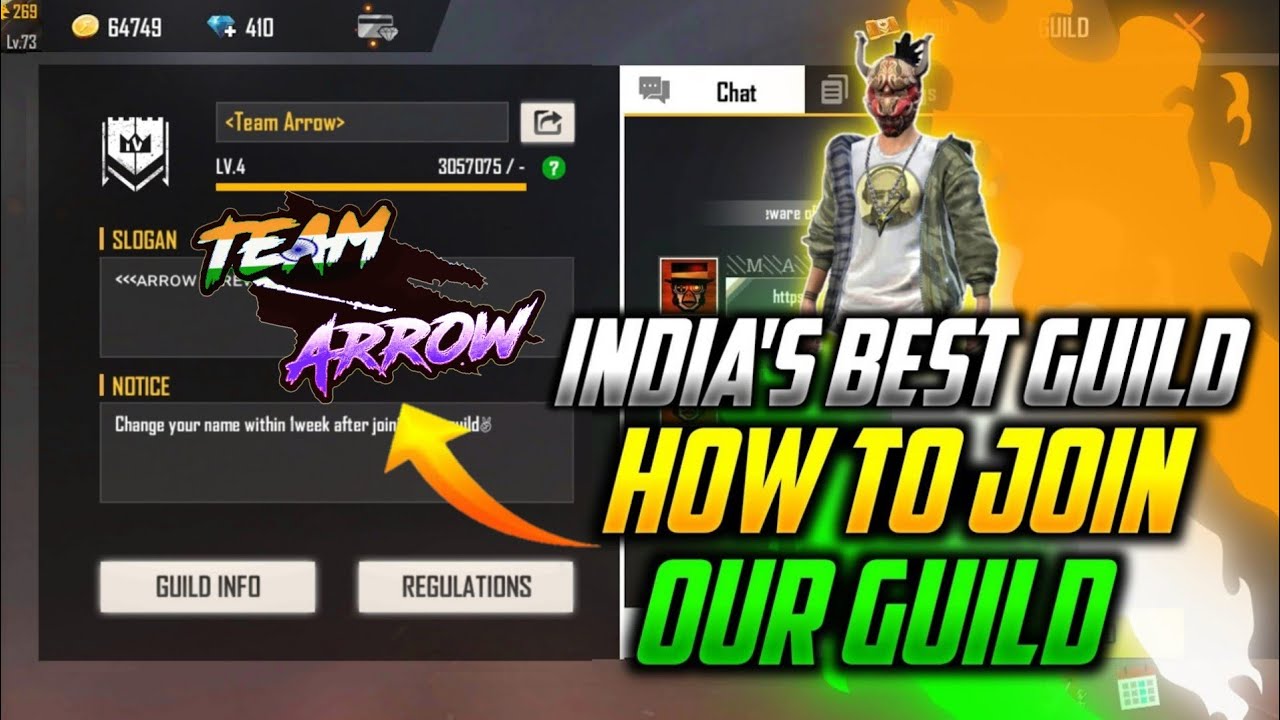 HOW TO JOIN TEAM ARROW OFFICIAL GUILD || INDIA'S FAMOUS GUILD | 