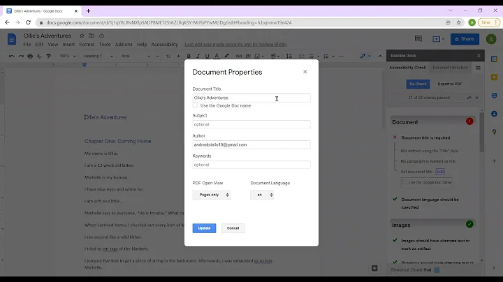 Grackle Doc Accessibility Add-on Demo