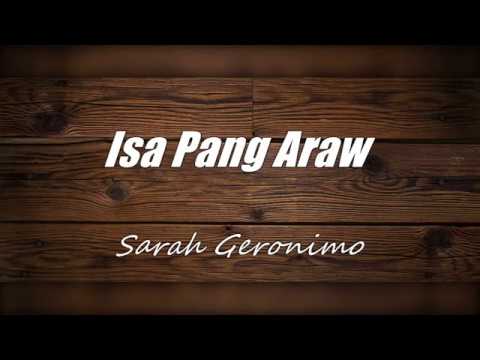 Isa Pang Araw-Sarah Geronimo(lyrics)