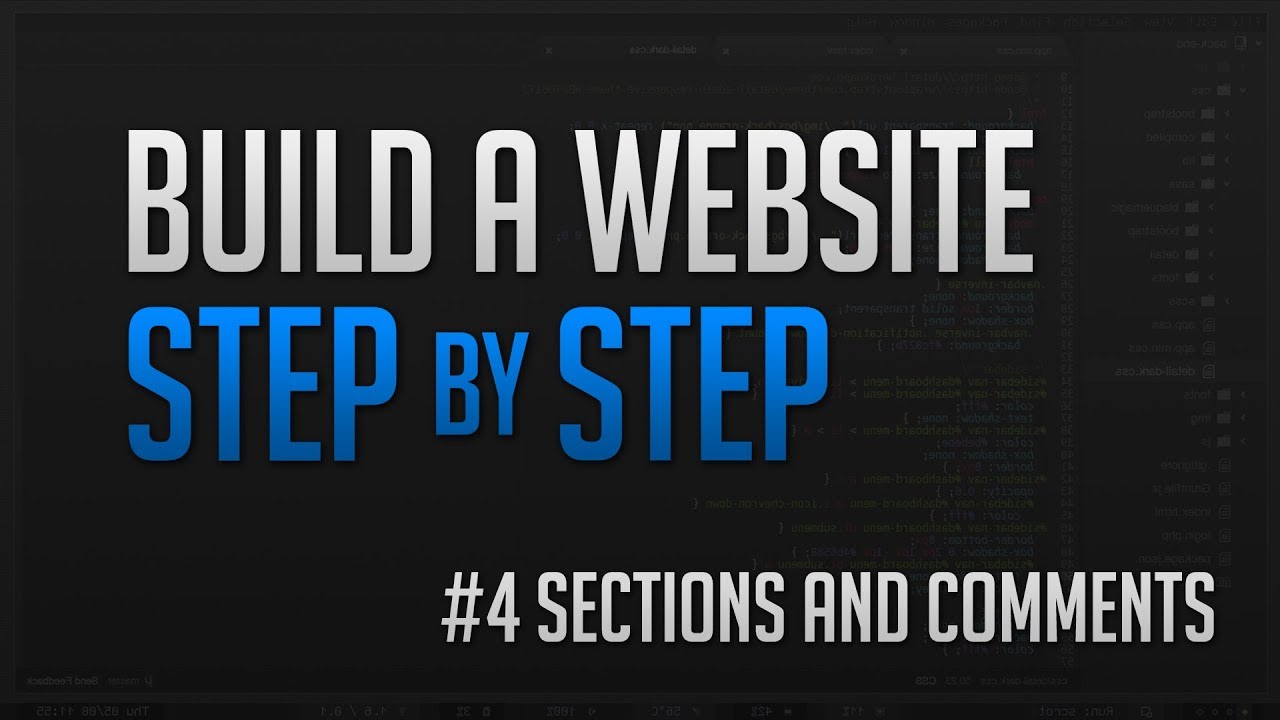 How To Build A Website Step by Step - Adding Sections and Comments ...