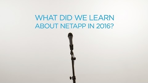 Dave & Dave: What Everyone Learned About NetApp in 2016