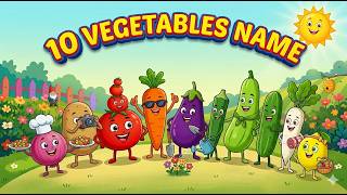 ​🥦 🍅10 Vegetables Name for Kids 🥒🫛🍆🥔🌶 | 🍅 Sabjiyon ke Naam | Kids Animation Video 🥕🍅🍅🍆🍆🫑🫑