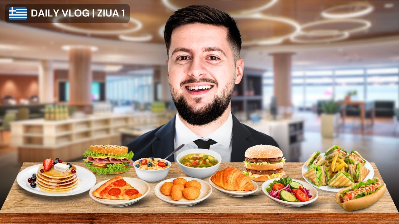 MANANC LA BUSINESS LOUNGE IN AEROPORTUL OTOPENI - GRECIA EP.1