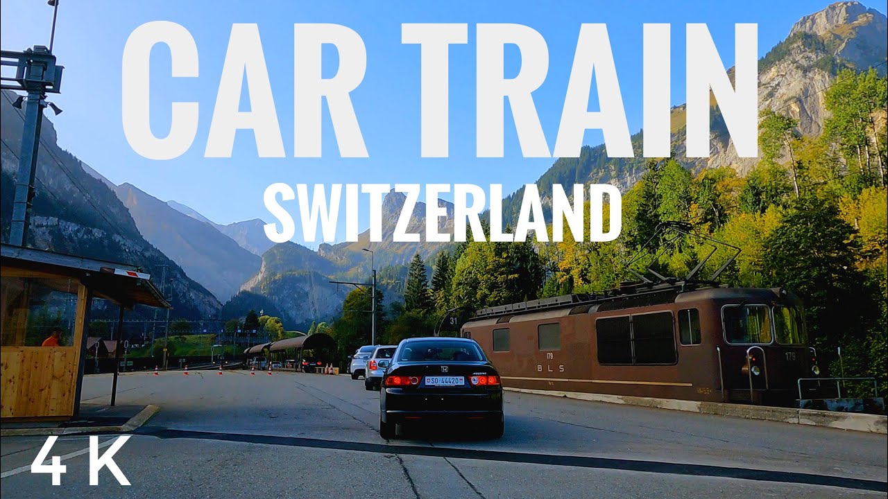 Switzerland Car Train! Lötschberg Car Train Kandersteg to Goppenstein