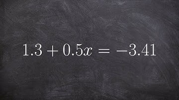 Solving two step equation with decimals