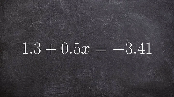 Solving two step equation with decimals
