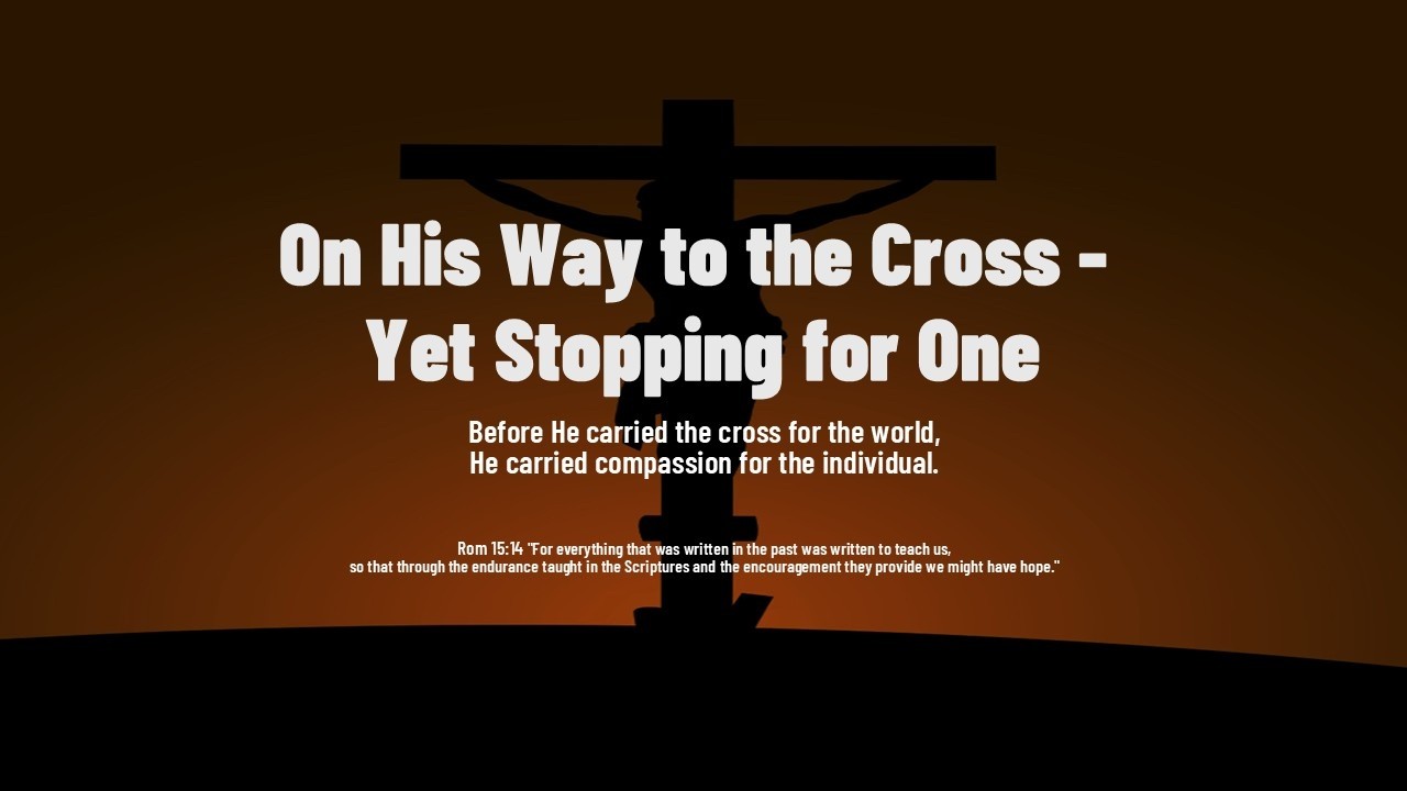 On the wayto the cross yet stopping for one - Kennedy Chimfwembe. Sunday Service 01-03-2026