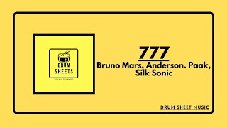 Video-Miniaturansicht von „777 - Bruno Mars, Anderson .Paak, Silk Sonic / Drum Sheet Music“