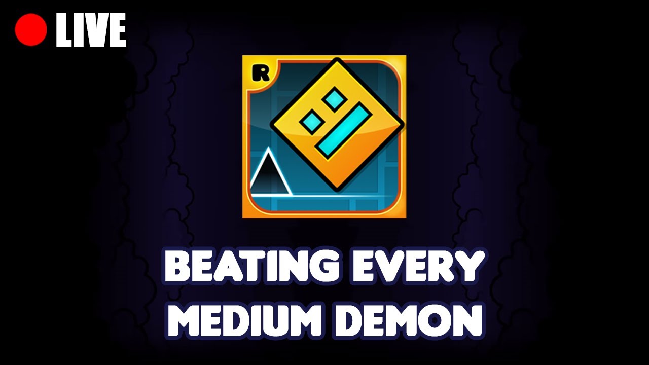 🔴 (13%) Beating Every Medium Demon | Geometry Dash - YouTube