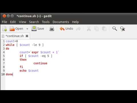 Shell Scripting Tutorial 53  The 'continue' Statement