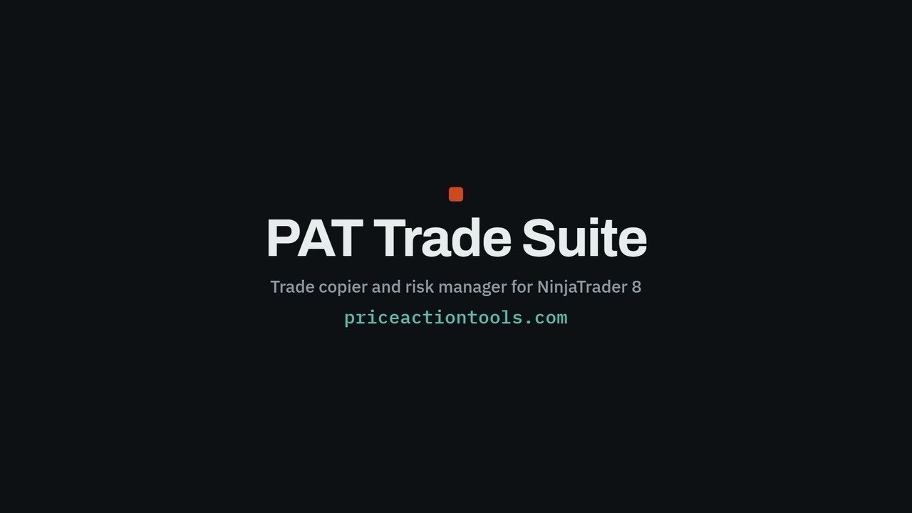 PAT Trade Suite tour video: NinjaTrader trade copier with built-in risk manager