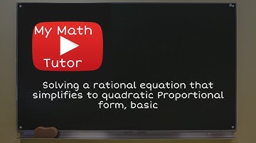 ALEKS | Solving a rational equation that simplifies to quadratic: Proportional form, basic
