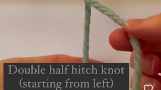 Macrame class1| How to tie  half double hitch knot for beginners|step by step#yt #macrame #trending