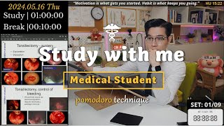 (24.05.16.THU) Study with me 👨🏻‍⚕️| 10 Hrs | Pomodoro Timer | 🔥ASMR | SeewhY