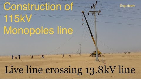 Live line crossing MV (Medium voltage), Stringing work #amazing #respect #liveline #electricity #FYI