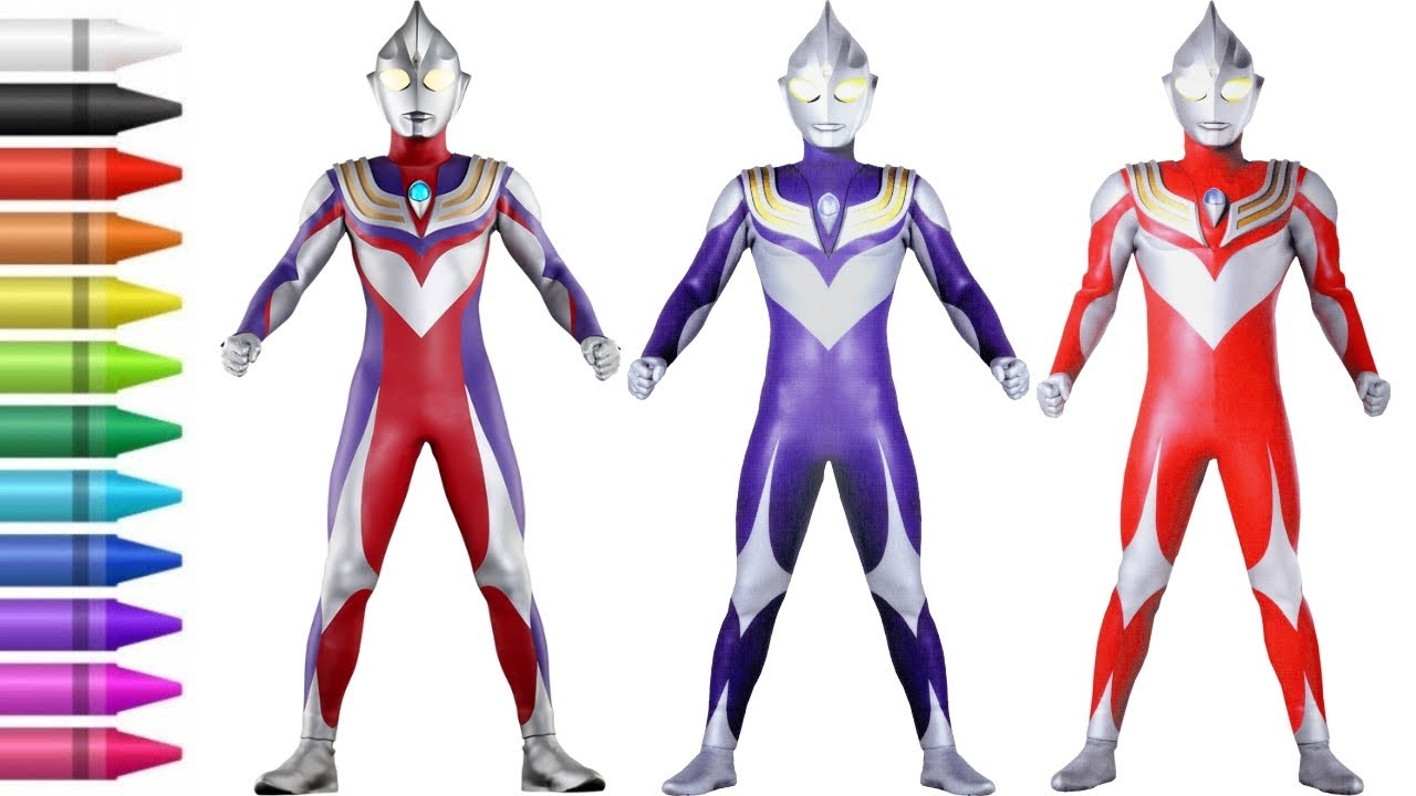 MEWARNAI ULTRAMAN TIGA, ULTRAMAN TIGA MIRACLE TYPE & ULTRAMAN TIGA STRONG #3