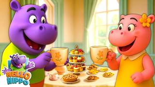 Tea Party with Hippie & Hippo | Fun Kids Songs for Children