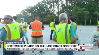 VIDEO: Port workers strike after talks for beter wages, protection from automation fail