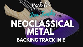 E Minor Metal Backing Track | Slow Neoclassical Metal | 70 bpm | Guitar Backing Track