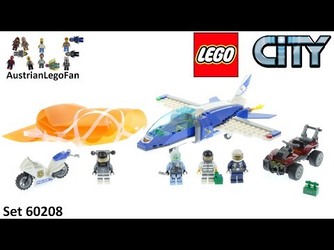 Lego City 60208 Sky Police Parachute Arrest Speed Build. 