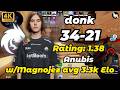 donk (34-21) w/Magnojez Anubis POV + Keystrokes/custom radar🔥