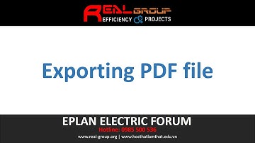 Exporting PDF file | EPLAN Education