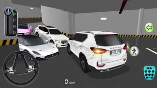New White Prado Land Cruiser Parking in Garage - 3D Driving Class - Android GamePlay  screenshot 3